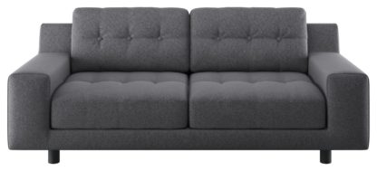 An Image of Habitat Hendricks 2 Seater Fabric Sofa - Charcoal