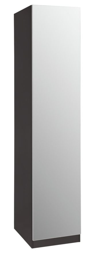 An Image of Habitat Munich 1 Door Mirror Wardrobe - Anthracite