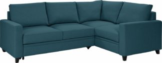 An Image of Habitat Seattle Right Corner Fabric Sofa Bed - Blue