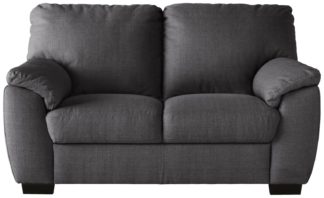 An Image of Argos Home Milano 2 Seater Fabric Sofa - Charcoal