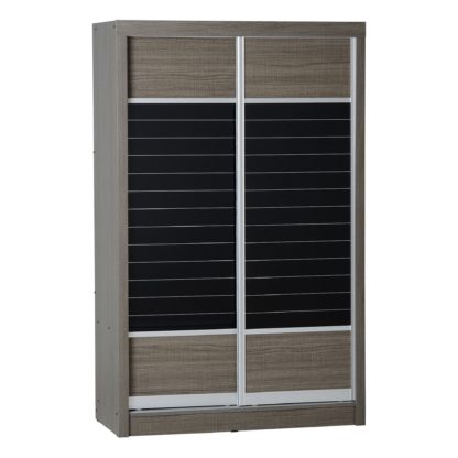 An Image of Lennon Black 2 Door Sliding Wardrobe Black