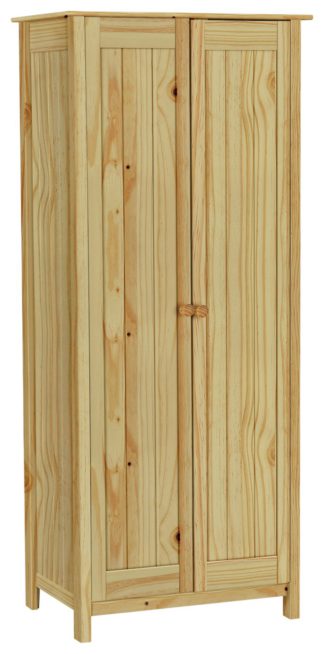 An Image of Habitat Scandinavia 2 Door Wardrobe - Pine