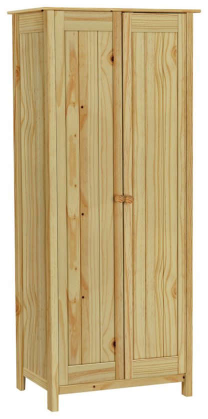 An Image of Habitat Scandinavia 2 Door Wardrobe - Pine