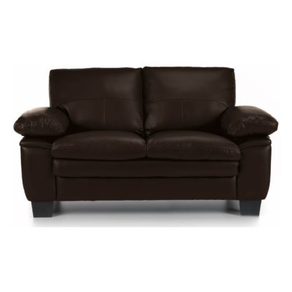 An Image of Texas 2 Seater Bonded Leather Sofa Black