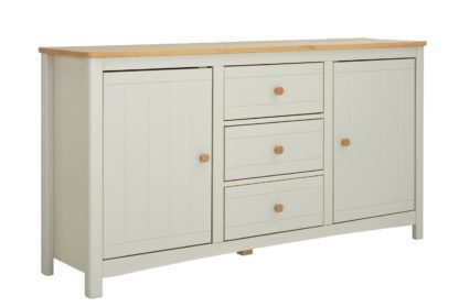 An Image of Habitat Bournemouth 2 Door 3 Drawer Sideboard -Light Grey