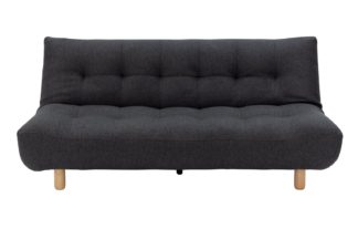 An Image of Habitat Kota Boucle 3 Seater Sofa Bed - Charcoal