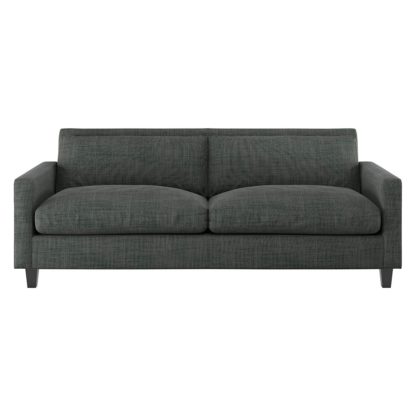 An Image of Habitat Chester 3 Seater Velvet Sofa - Dark Grey