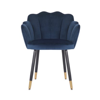 An Image of Vivian Velvet Dining Chair Peacock