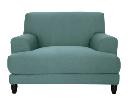 An Image of Habitat Askem Fabric Cuddle Chair - Teal