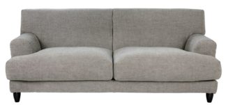 An Image of Habitat Askem 3 Seater Velvet Sofa - Navy