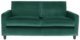 An Image of Habitat Chester 2 Seater Velvet Sofa - Emerald Green