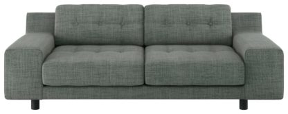 An Image of Habitat Hendricks 3 Seater Fabric Sofa - Grey