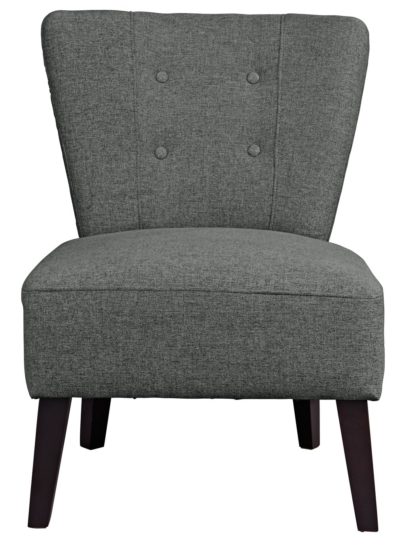 An Image of Habitat Delilah Fabric Cocktail Chair - Light Grey