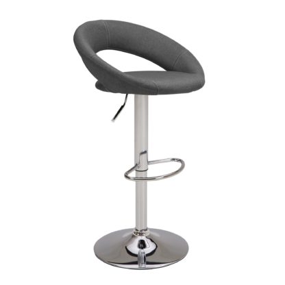 An Image of Knox Bar Stool Grey Fabric Grey