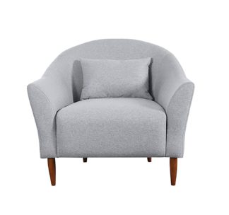 An Image of Habitat Lipps Fabric Armchair - Grey