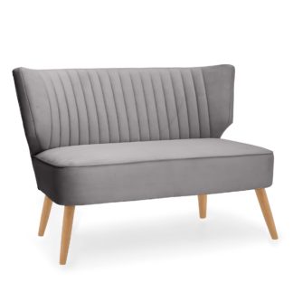 An Image of Eva 2 Seater Cocktail Sofa - Light Grey Grey