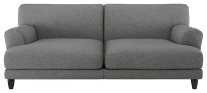 An Image of Habitat Askem 3 Seater Fabric Sofa - Grey