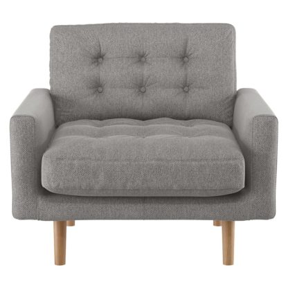 An Image of Habitat Fenner Grey Acor Fabric Armchair