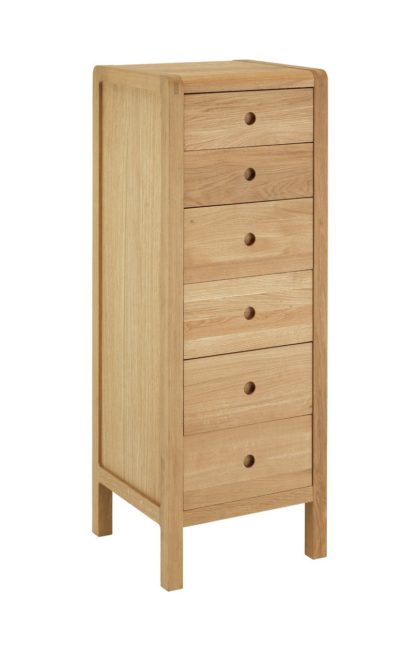 An Image of Habitat Radius 6 Drawer Chest - Oak