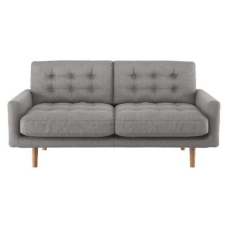 An Image of Habitat Fenner 2 Seater Fabric Sofa - Grey