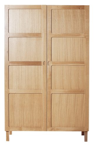 An Image of Habitat Radius 2 Door Oak Wardrobe