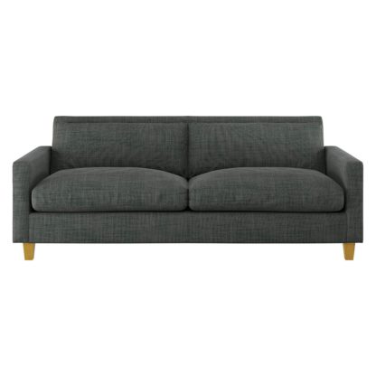 An Image of Habitat Chester 3 Seater Velvet Sofa - Grey
