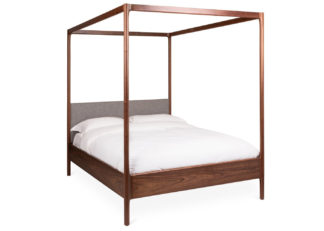 An Image of Heal's Marlow 4 Poster Bed Walnut Super King