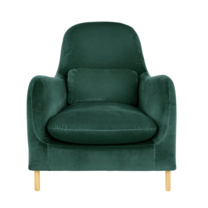 An Image of Habitat Smithfield Emerald Green Velvet Armchair