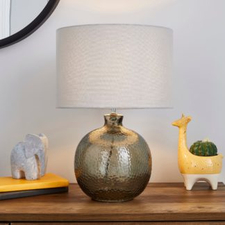 An Image of Georgia Mottled Glass Table Lamp Grey