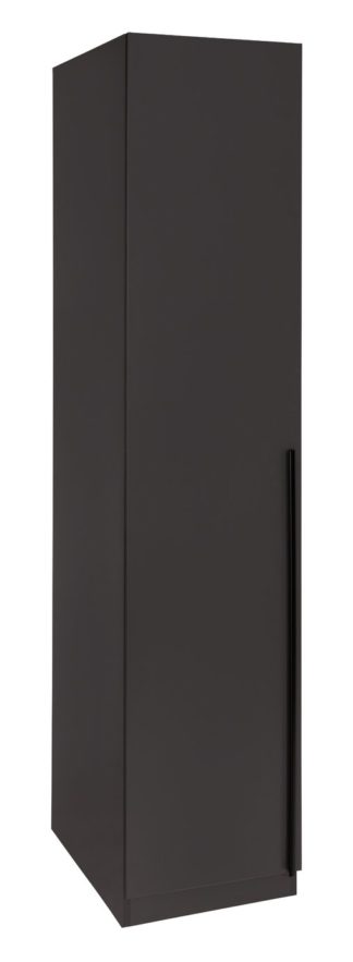 An Image of Habitat Munich 1 Door Wardrobe - Anthracite