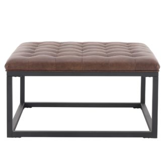 An Image of Fulton Footstool - Brown Brown