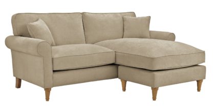 An Image of Habitat William Reversible Corner Fabric Chaise - Natural