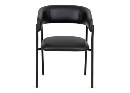 An Image of Heal's Neo Chair Black Leather Black Leg