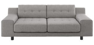 An Image of Habitat Hendricks 3 Seater Fabric Sofa - Grey