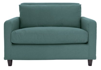 An Image of Habitat Chester Fabric Cuddle Chair - Teal