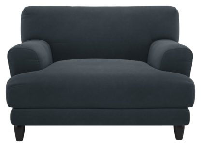 An Image of Habitat Askem Fabric Cuddle Chair - Charcoal