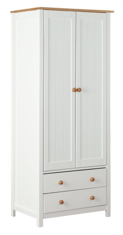 An Image of Habitat Scandinavia 2 Door 2 Drawer Wardrobe - Two Tone