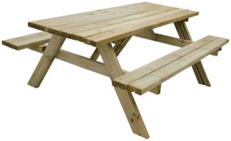 An Image of Forest Garden Retangular 8 Person Picnic Table