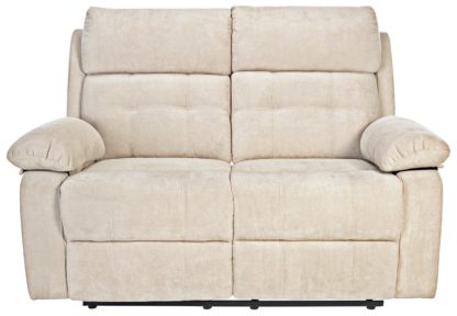 An Image of Argos Home June 2 Seater Fabric Recliner Sofa - Natural