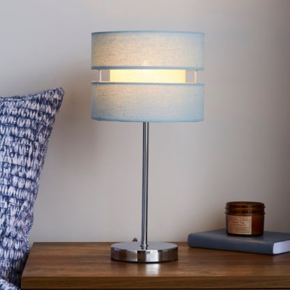 An Image of Frea Duck Egg Table Lamp Duck Egg Blue