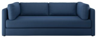 An Image of Habitat Flip 3 Seater Fabric Sofa Bed - Navy