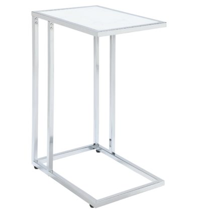 An Image of Habitat Boutique C Shaped Table - Marble Effect