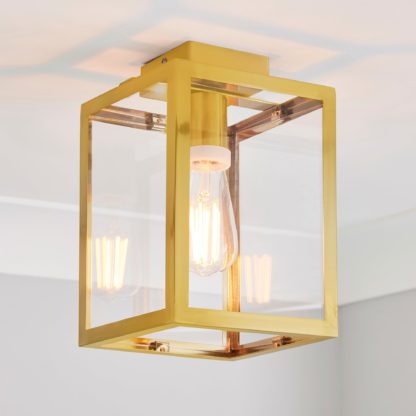 An Image of London Bathroom Ceiling Fitting Brushed Gold Gold