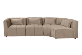 An Image of Essen Right Hand Curved Corner Sofa – Taupe