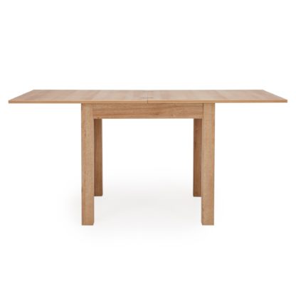 An Image of Fulton Oak Effect Flip Top Dining Table Light Oak