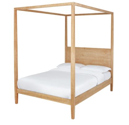 An Image of Habitat Blissford Four Poster Kingsize Bed Frame - Pine