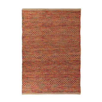 An Image of Jute Design Woven Rug Jute Terracotta