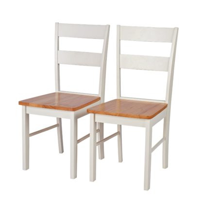 An Image of Habitat Chicago Pair of Dining Chairs - Two Tone