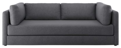 An Image of Habitat Flip 3 Seater Fabric Sofa Bed - Charcoal