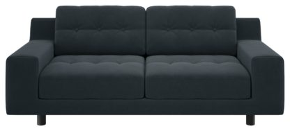 An Image of Habitat Hendricks 2 Seater Velvet Sofa - Teal